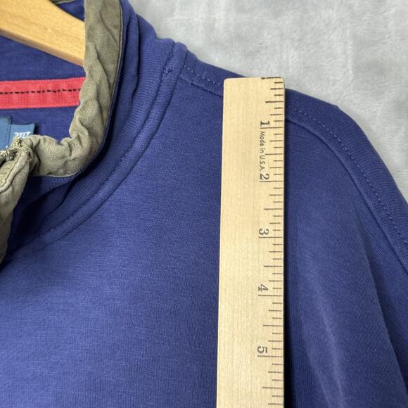 Polo Ralph Lauren Sweatshirt Mens 2XLT Tall Blue Mock Neck Henley Cotton Pocket - Picture 6 of 7